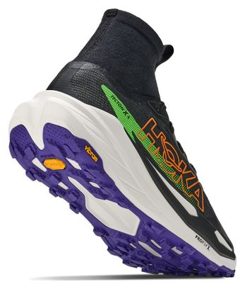 Hoka Tecton X 4 Men's Trail Running Shoes - Black/Green/Orange