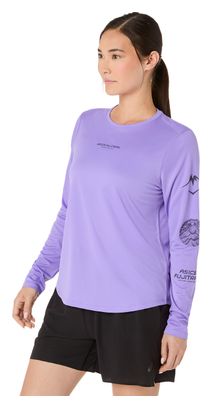 Asics Fujitrail Logo Langarmshirt für Damen, violett