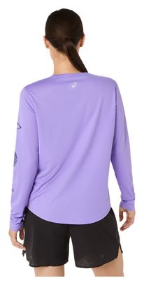 Asics Fujitrail Logo Langarmshirt für Damen, violett