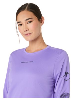 Asics Fujitrail Logo Langarmshirt für Damen, violett