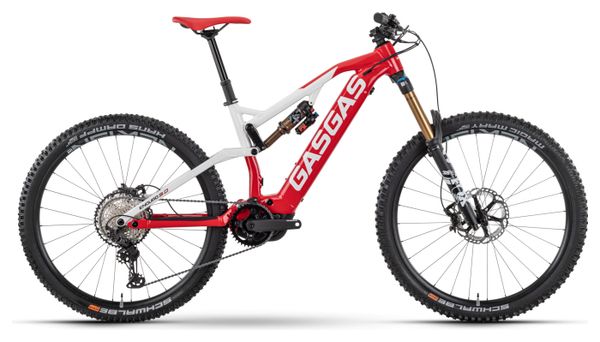 GasGas G Enduro 3.0 Sram GX Eagle 12V 720 Wh 29'' Rosso/Bianco Mountain Bike Elettrica a Sospensione Completa