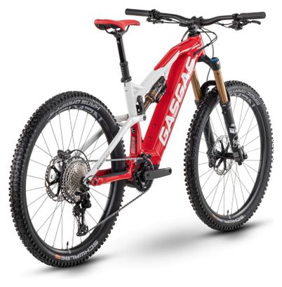 GasGas G Enduro 3.0 Sram GX Eagle 12V 720 Wh 29'' Roja/Blanca Bicicleta eléctrica de montaña con suspensión total
