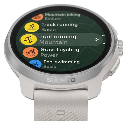 Suunto Race 2 GPS-Uhr Feder grau - weiß