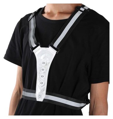 Gilet de sécurité LED haute visibilité – 360° gris réfléchissant