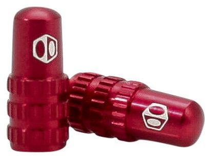 Pair of Red Valve Box One Tips Presta