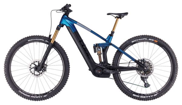Cube Stereo Hybrid 140 HPC SLT 750 Electric Full Suspension MTB Sram XX1 Eagle AXS 12S 750 Wh 29'' Nebula Blue Carbon Grey