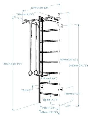 Espalier de gymnastique BenchK 221W +A204