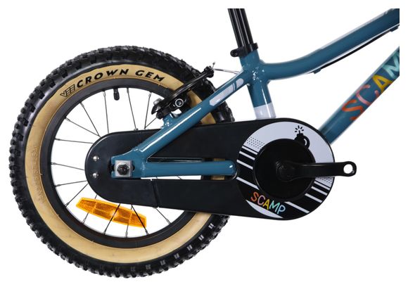 Scamp SmallFox Enkelspeed 14'' Kindermountainbike Petroleum Blauw