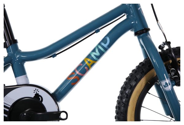 Scamp SmallFox Enkelspeed 14'' Kindermountainbike Petroleum Blauw