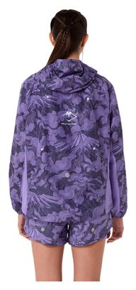 Giacca antivento Asics Fujitrail Packable viola da donna