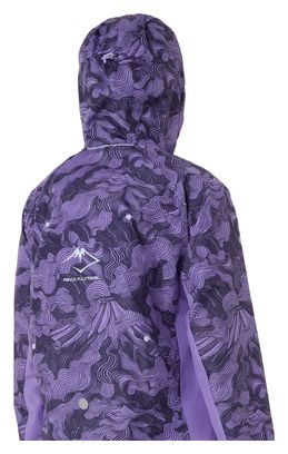 Giacca antivento Asics Fujitrail Packable viola da donna