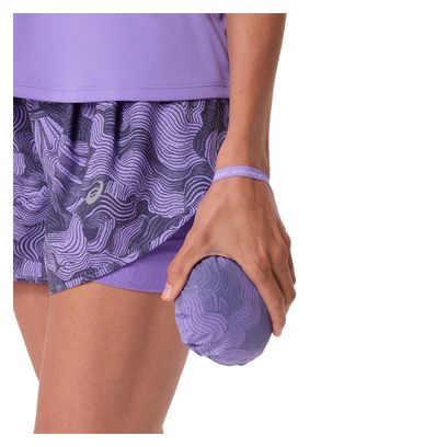 Giacca antivento Asics Fujitrail Packable viola da donna
