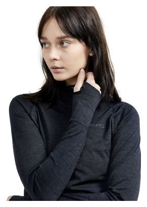Maglia 1/2 zip Craft Core Dry Active Comfort nero donna