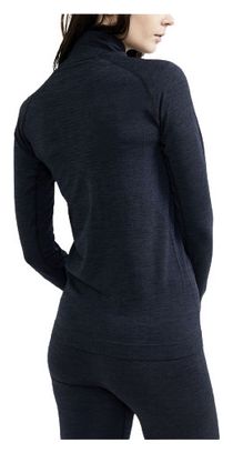 Camiseta con media cremallera Craft Core Dry Active Comfort negro mujer