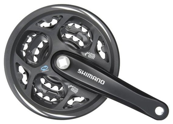 Shimano Altus MT311 3 x 7 / 8v Crankset - 42/32/22 Teeth Black