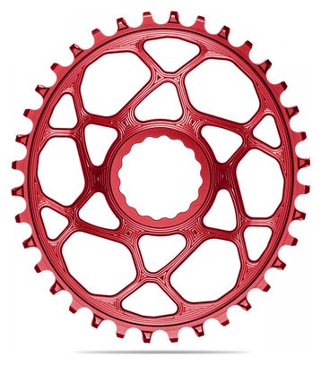 Catena ovale stretta e larga AbsoluteBlack non Boost Direct Mount per pedivelle Race Face 12V Red