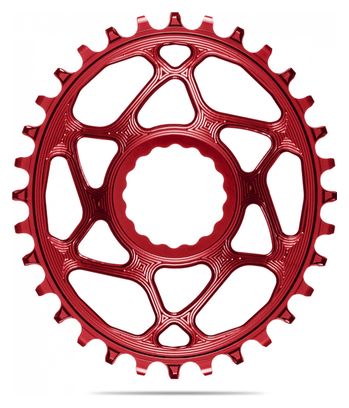 Catena ovale stretta e larga AbsoluteBlack non Boost Direct Mount per pedivelle Race Face 12V Red
