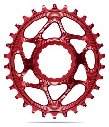 AbsoluteBlack Narrow Wide Direct Mount Oval Chainring for Race Face Cranks 12 S Red