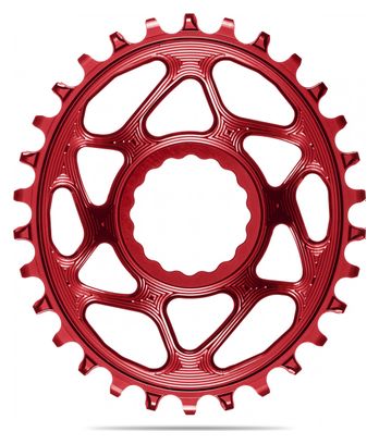 Catena ovale stretta e larga AbsoluteBlack non Boost Direct Mount per pedivelle Race Face 12V Red