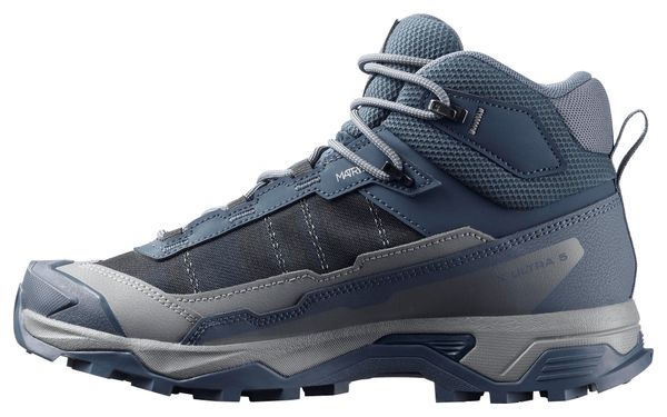 Zapatillas de senderismo Salomon X Ultra 5 Mid GTX azul/rosa para mujer