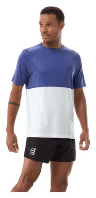 Compressport Performance Short Sleeve Jersey Blue/White Men's
