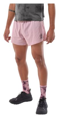 Pantalones cortos con abertura Compressport Racing «Eat My Dust!» rosa para hombre