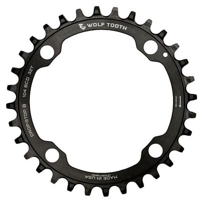 Wolf Tooth 104 BCD Drop-Stop B 9/10/11/12 Speed Black chainring
