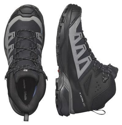 Chaussures de Randonnée Salomon X Ultra 360 Mid GTX Noir Gris