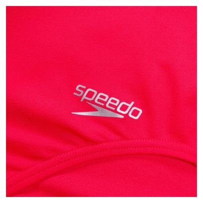 Speedo Solid Lattice Tie-Back 1-Piece Swimsuit Red