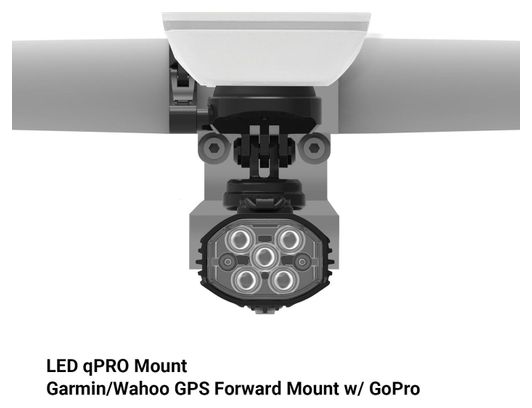 Support Guidon Déporté Lezyne GPS Garmin / Whahoo avec Support GoPro