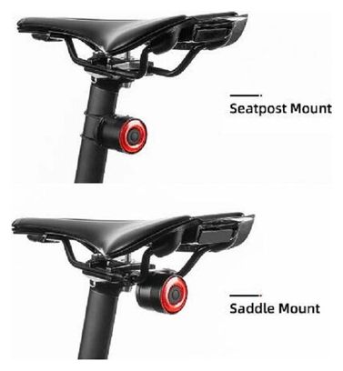 Rockbros Q3 Feux arrière de vélo LED avec système d'arrêt intelligent