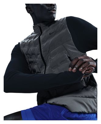 Nike Men's Reflective Gray Sleeveless Thermal Jacket
