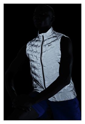 Nike Men's Reflective Gray Sleeveless Thermal Jacket
