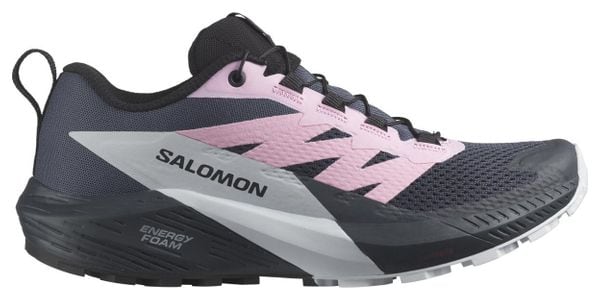 Salomon Sense Ride 5 Grey Pink Women's Trail Shoes