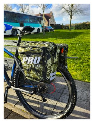 Sacoche à vélo double pour vélos électriques - Sacoches Ville/VTT - Vert Armée