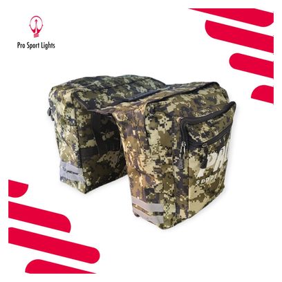 Sacoche à vélo double pour vélos électriques - Sacoches Ville/VTT - Vert Armée