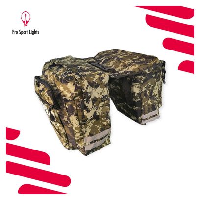 Sacoche à vélo double pour vélos électriques - Sacoches Ville/VTT - Vert Armée