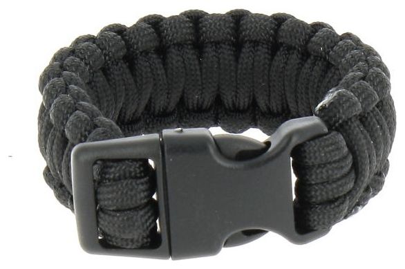 Bracelet Paracorde 2 2cm Noir - MilTec (S)