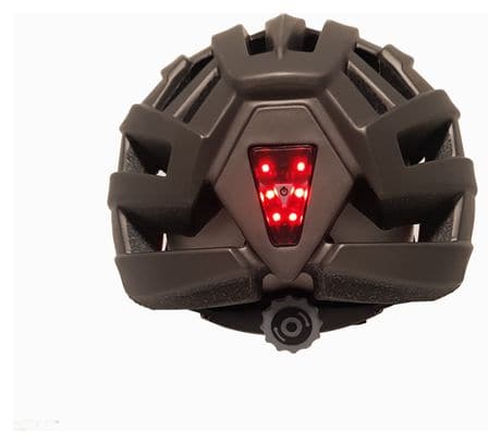 Casque de vélo Gris mat - 55/61cm - Eclairage LED pour vélo