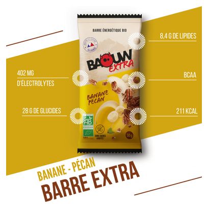 Baouw Extra Banaan / Pecan Energiereep 50g