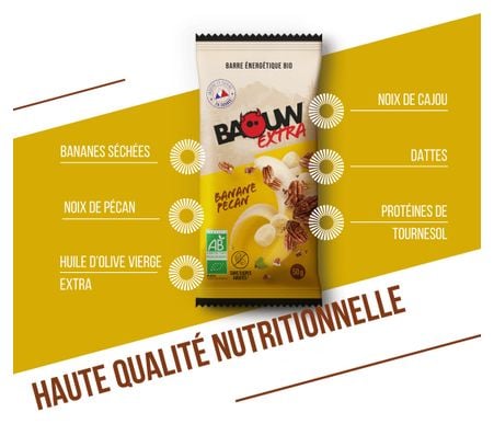 Baouw Extra Banaan / Pecan Energiereep 50g