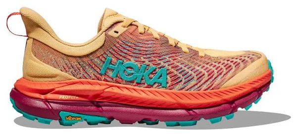 Produit Reconditionné - Chaussures de Trail Running Femme Hoka Mafate Speed 4 Corail Rouge