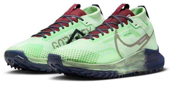 Chaussures de Trail Running Nike React Pegasus Trail 4 GTX Vert Bleu Rouge