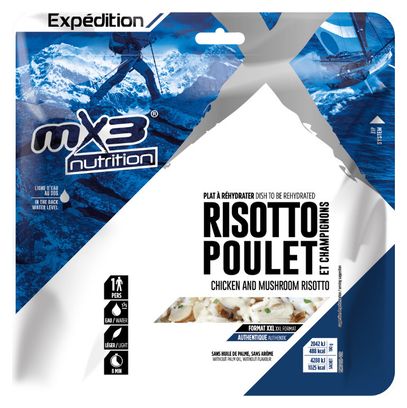 Repas Lyophilisé MX3 Risotto de Poulet et Champignons 210g