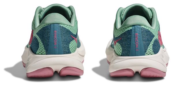 Hoka Rincon Running Shoes Green/Pink Woman