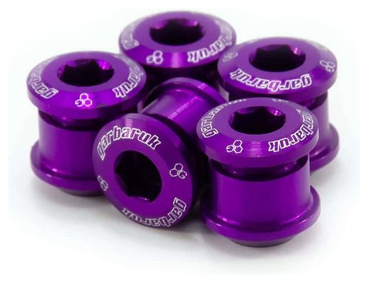 Set di 5 viti per piatto Garbaruk M8 x 0,75 viola