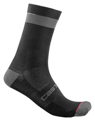 Castelli Alpha 18 Socken Schwarz / Grau