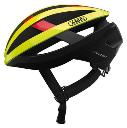 Casque Abus Viantor Jaune Fluo Rouge Alltricks