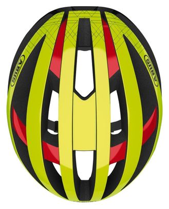 Casque Abus Viantor Jaune Fluo Rouge