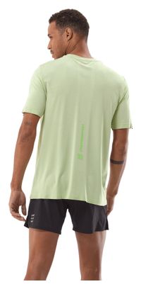 Camiseta de manga corta Compressport Performance verde para hombre